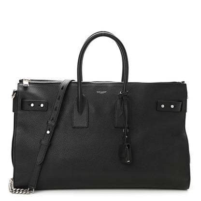 Saint Laurent Grained Calfskin Medium Souple Sac De Jour Duffle Black 1 of 9