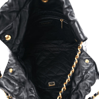 Chanel Shiny Calfskin Quilted Small Chanel 22 Black 6 of 11
