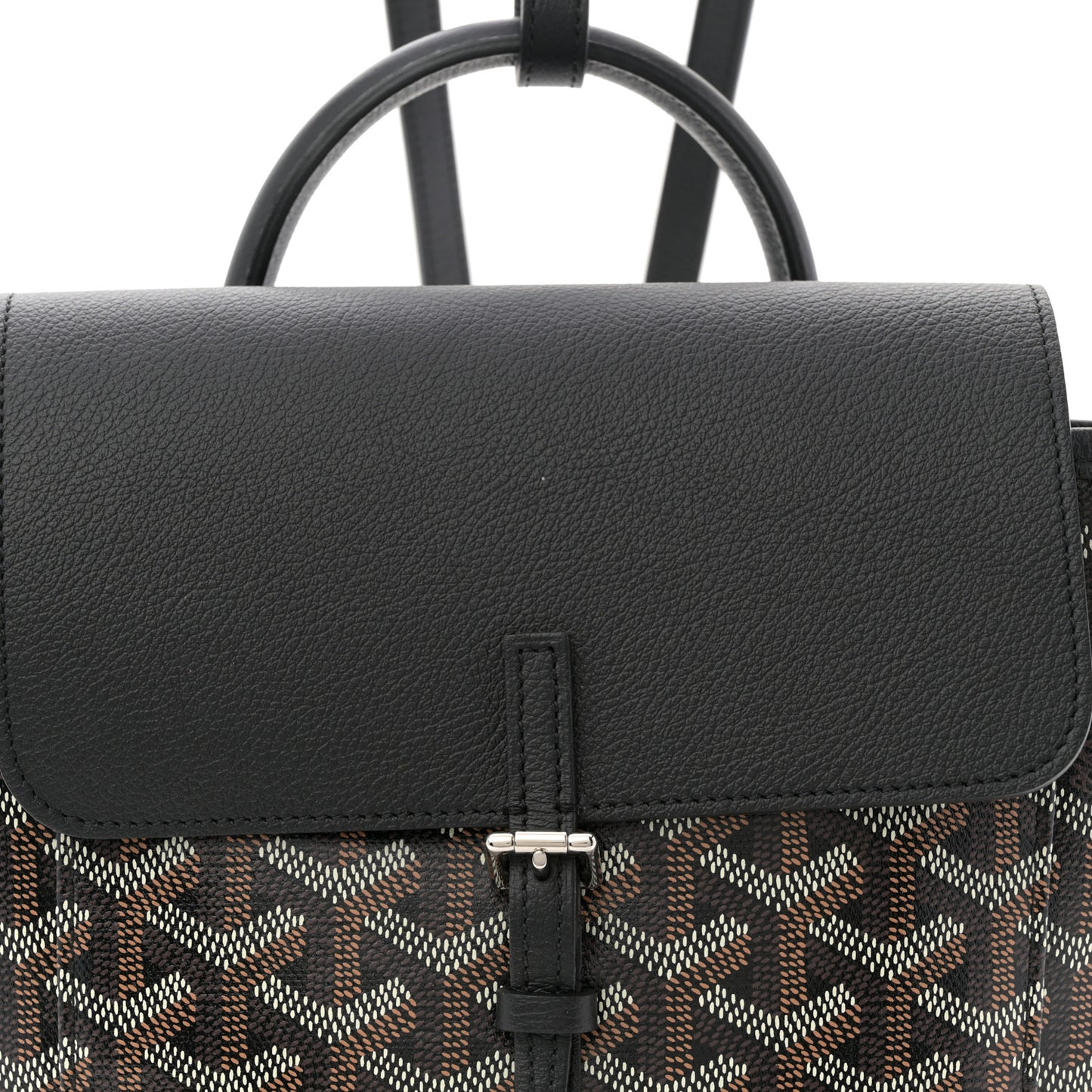 Goyardine Calfskin Mini Alpin Backpack Black