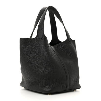 Hermes Taurillon Clemence Picotin Lock 22 MM Black 5 of 15
