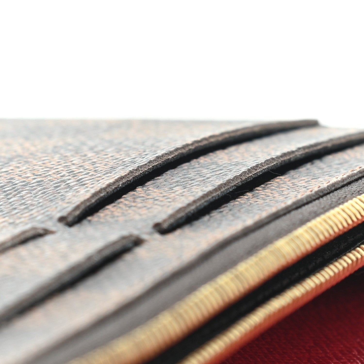 Louis Vuitton Damier Ebene Emilie Wallet Red 8 of 8