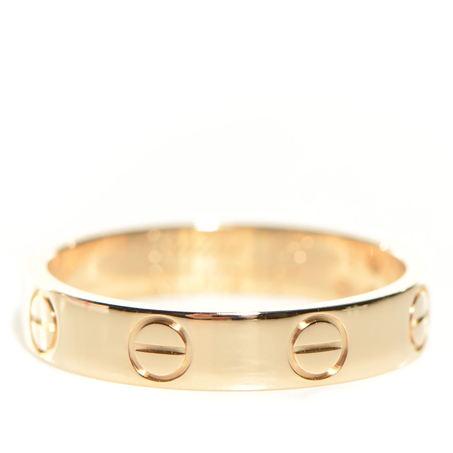 18K Yellow Gold 4mm LOVE Wedding Band Ring 49 4.75