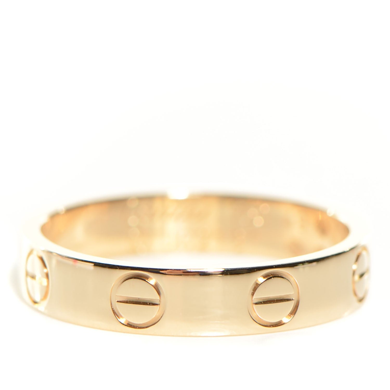 Cartier 18K Yellow Gold 4mm LOVE Wedding Band Ring 49 4.75 1 of 8