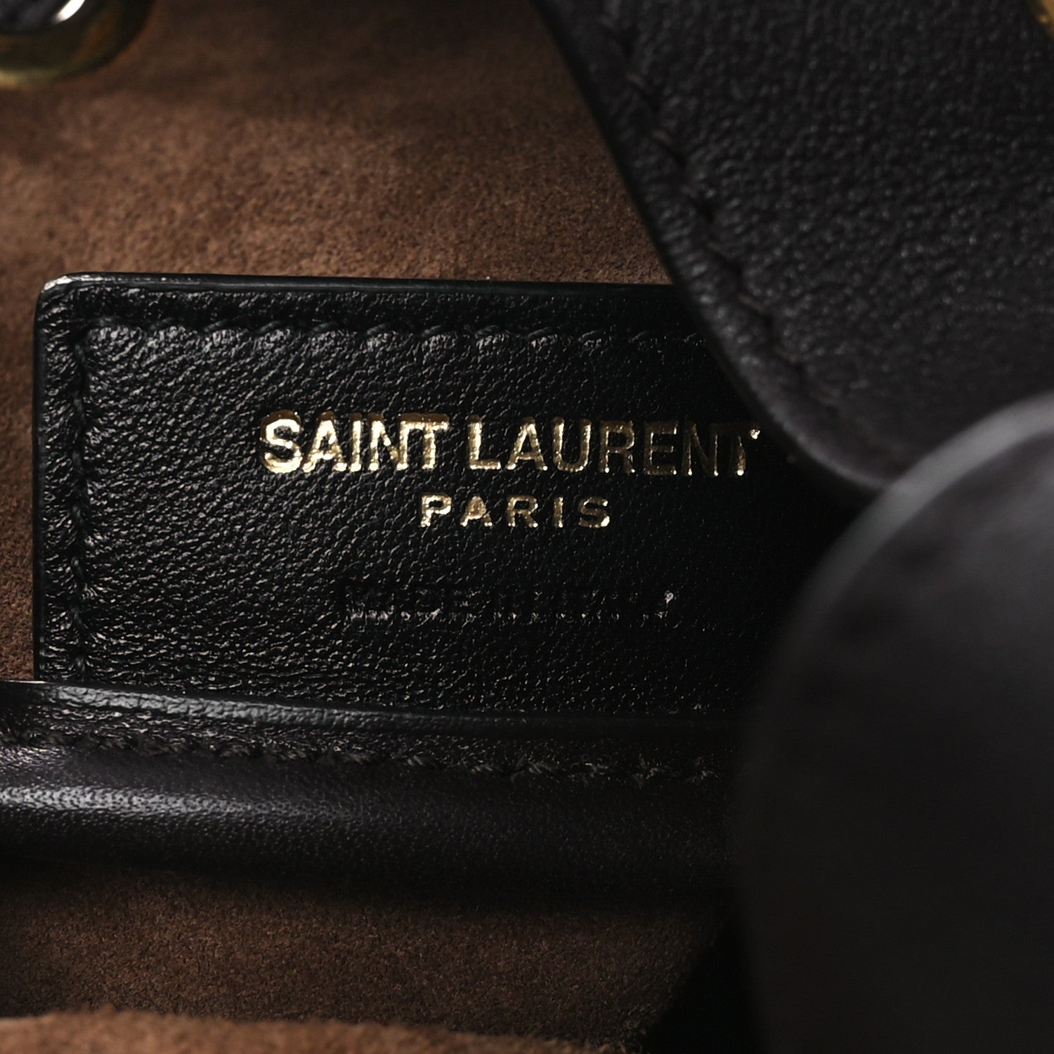 Saint Laurent Calfskin Cassandre Supple Bucket Bag Black 6 of 10