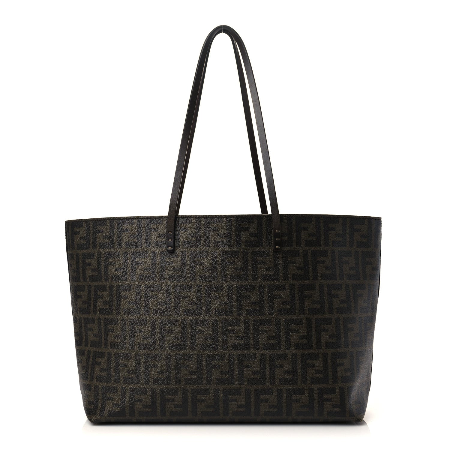 Fendi Zucca Spalmati Medium Roll Tote Tobacco Moro 1 of 7