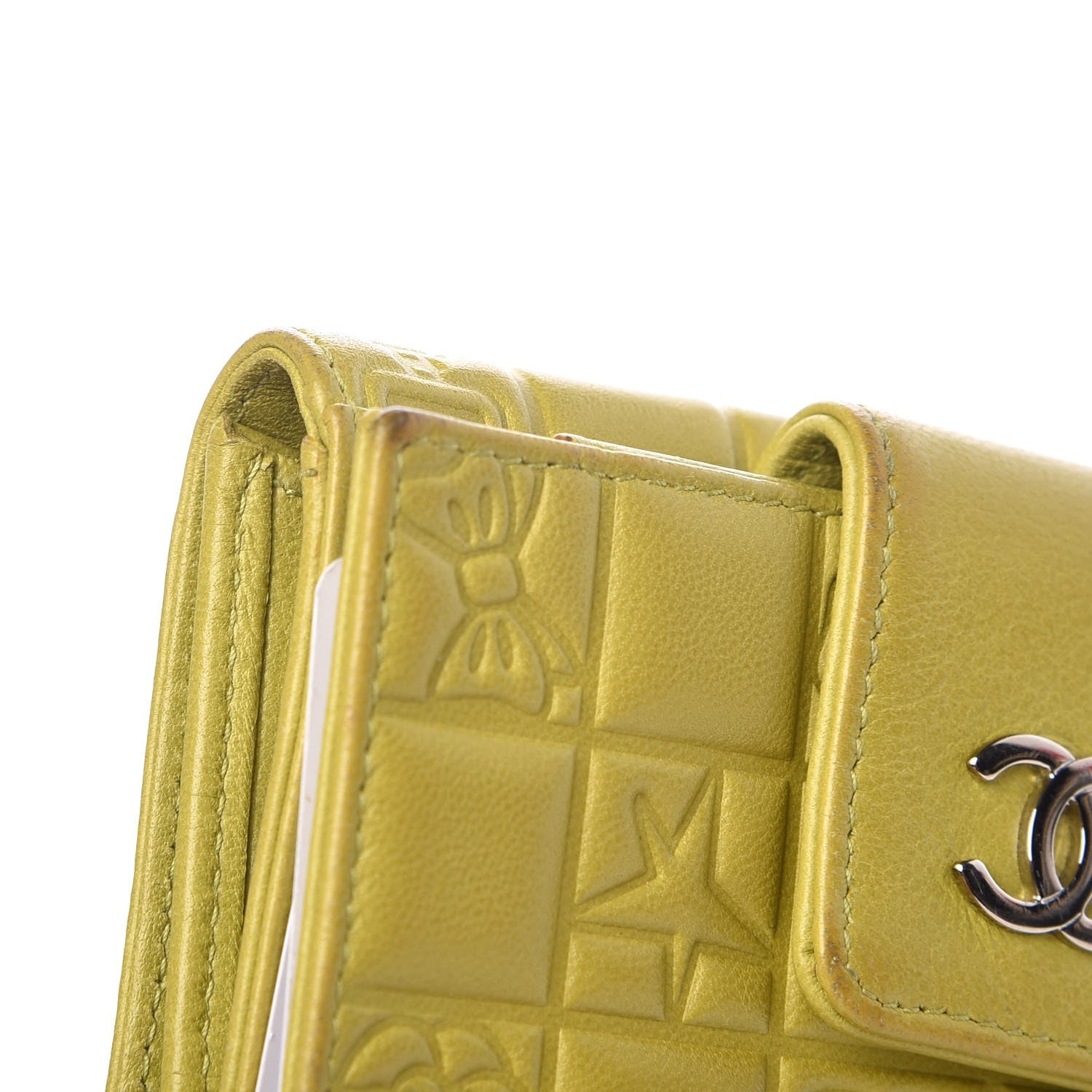 Chanel Lambskin Precious Symbols French Flap Wallet Light Green 12 of 14
