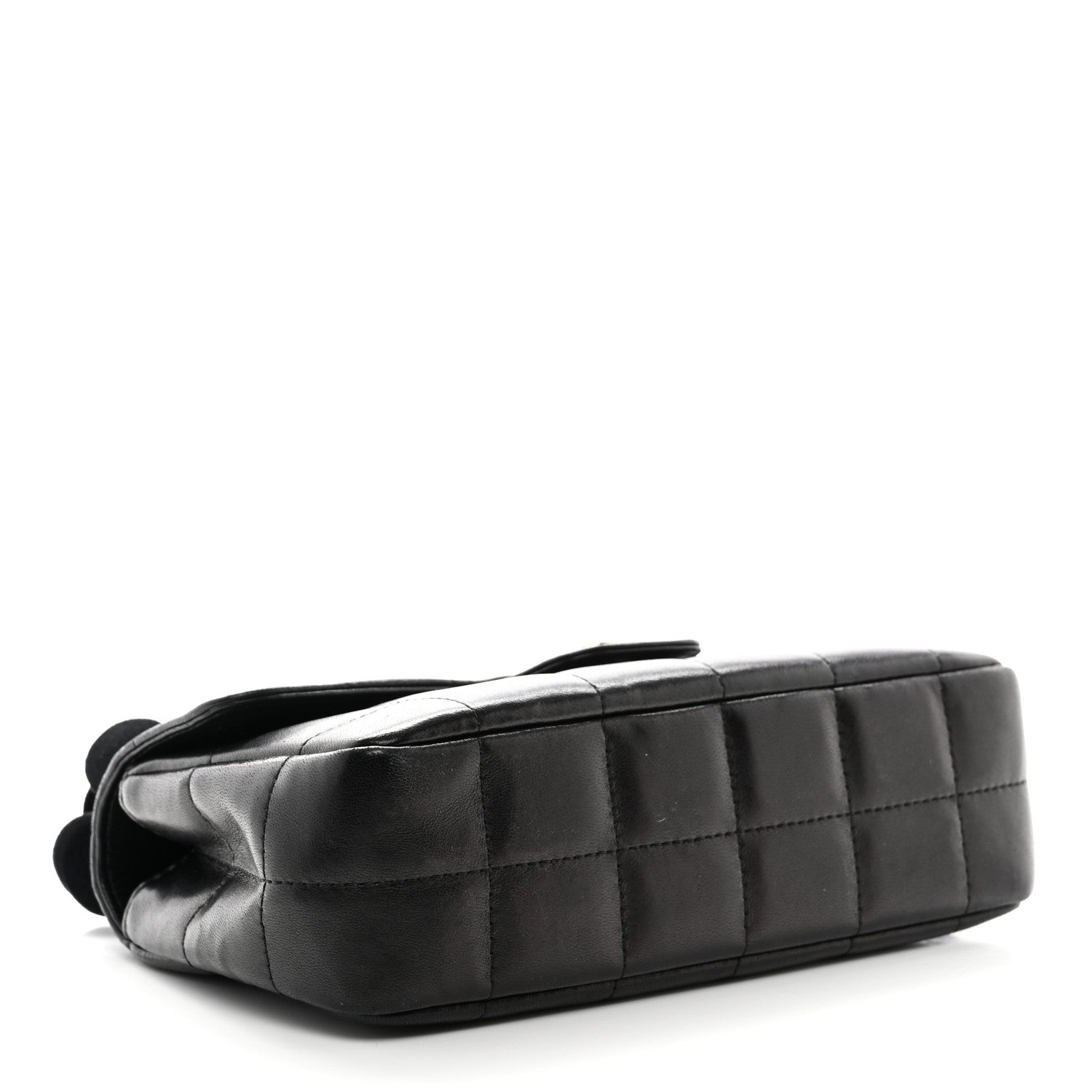 Chanel Lambskin Quilted Mini Chocolate Bar Camellia Flap Black 4 of 11