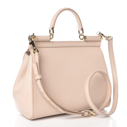 Dolce & Gabbana Dauphine Calfskin Medium Miss Sicily Satchel Rosa Carne 3 of 8