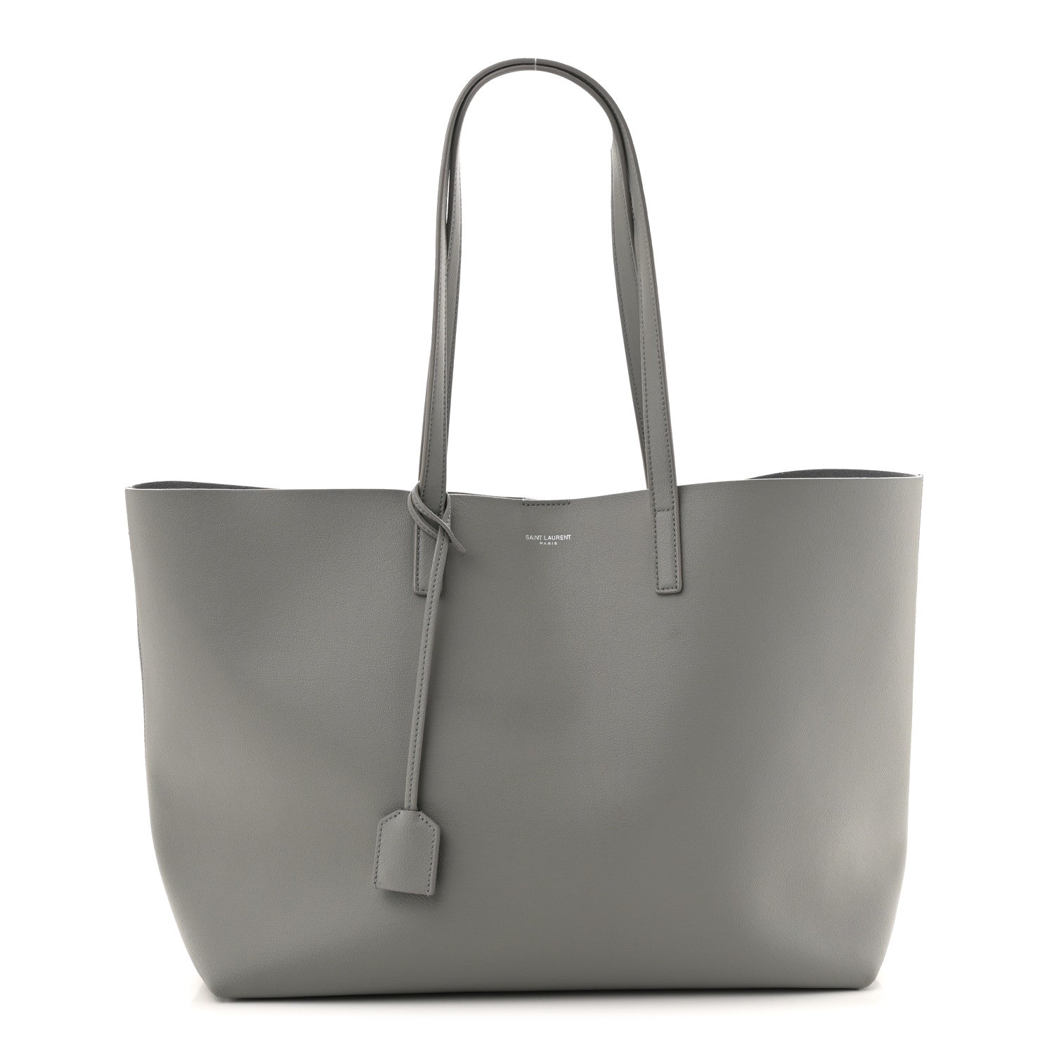 Saint Laurent Calfskin Large Shopping Tote Granite 1 of 12