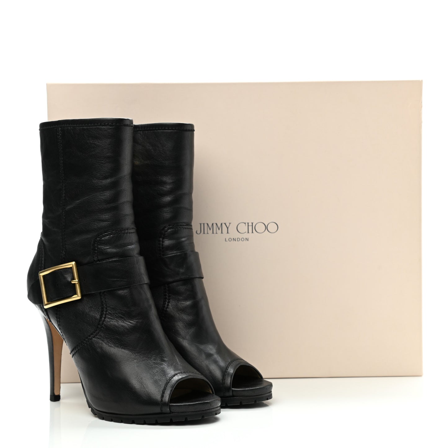 Lambskin Deja Biker Boots 39.5 Black