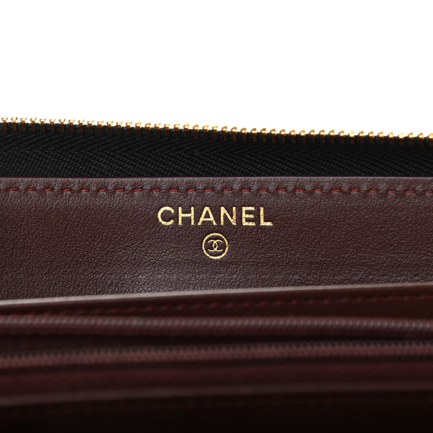 Caviar Quilted Large Gusset Zip Around Wallet Black