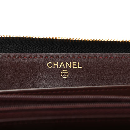 Chanel Caviar Quilted Large Gusset Zip Around Wallet Black 6 of 8
