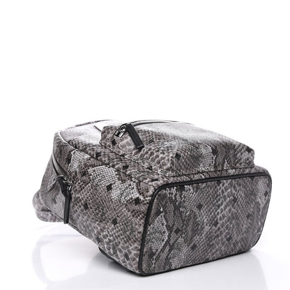 MCM Visetos Snakeskin Printed Small Stark Backpack Light Grey 4 of 9