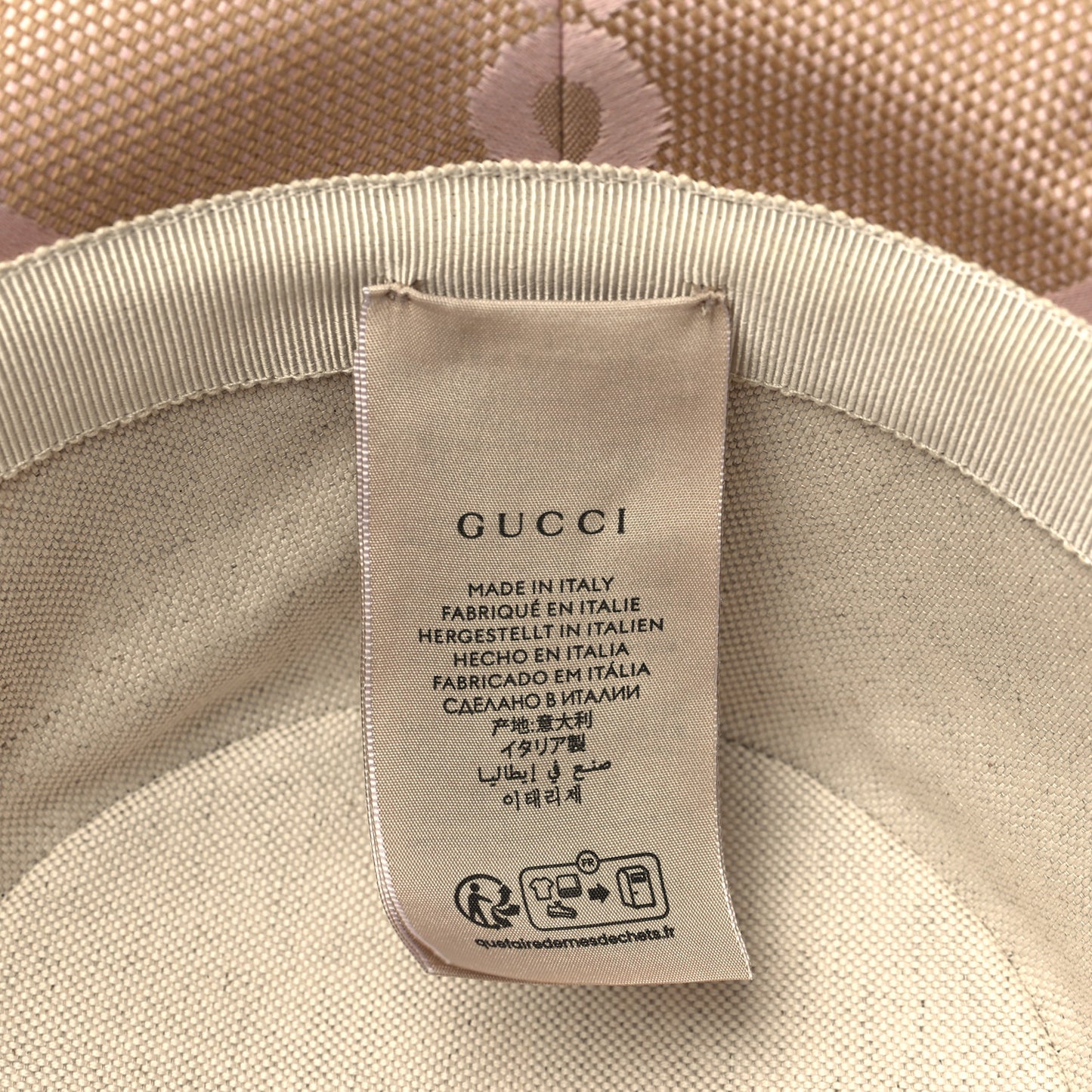 Monogram Jumbo GG Mosteria Bucket Hat M Beige Perfect Pink
