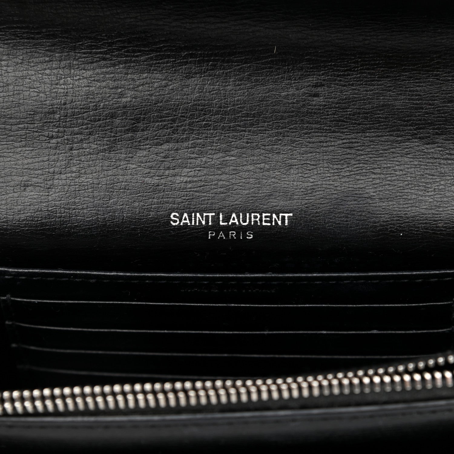 Saint Laurent Calfskin Monogram Sunset Chain Wallet Black 10 of 27