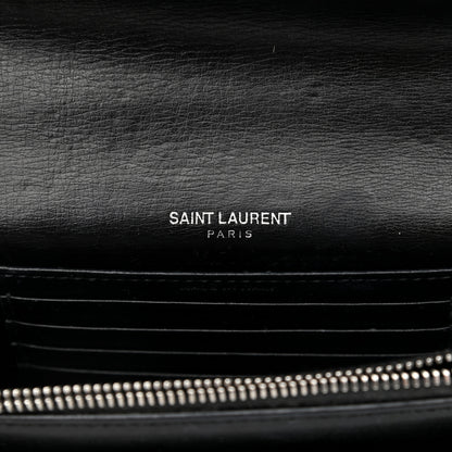 Saint Laurent Calfskin Monogram Sunset Chain Wallet Black 10 of 27