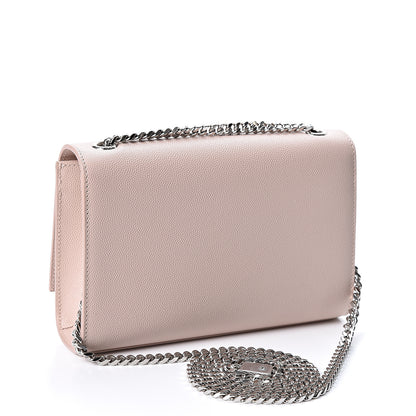 Saint Laurent Grain De Poudre Small Monogram Kate Satchel Marble Pink 2 of 10