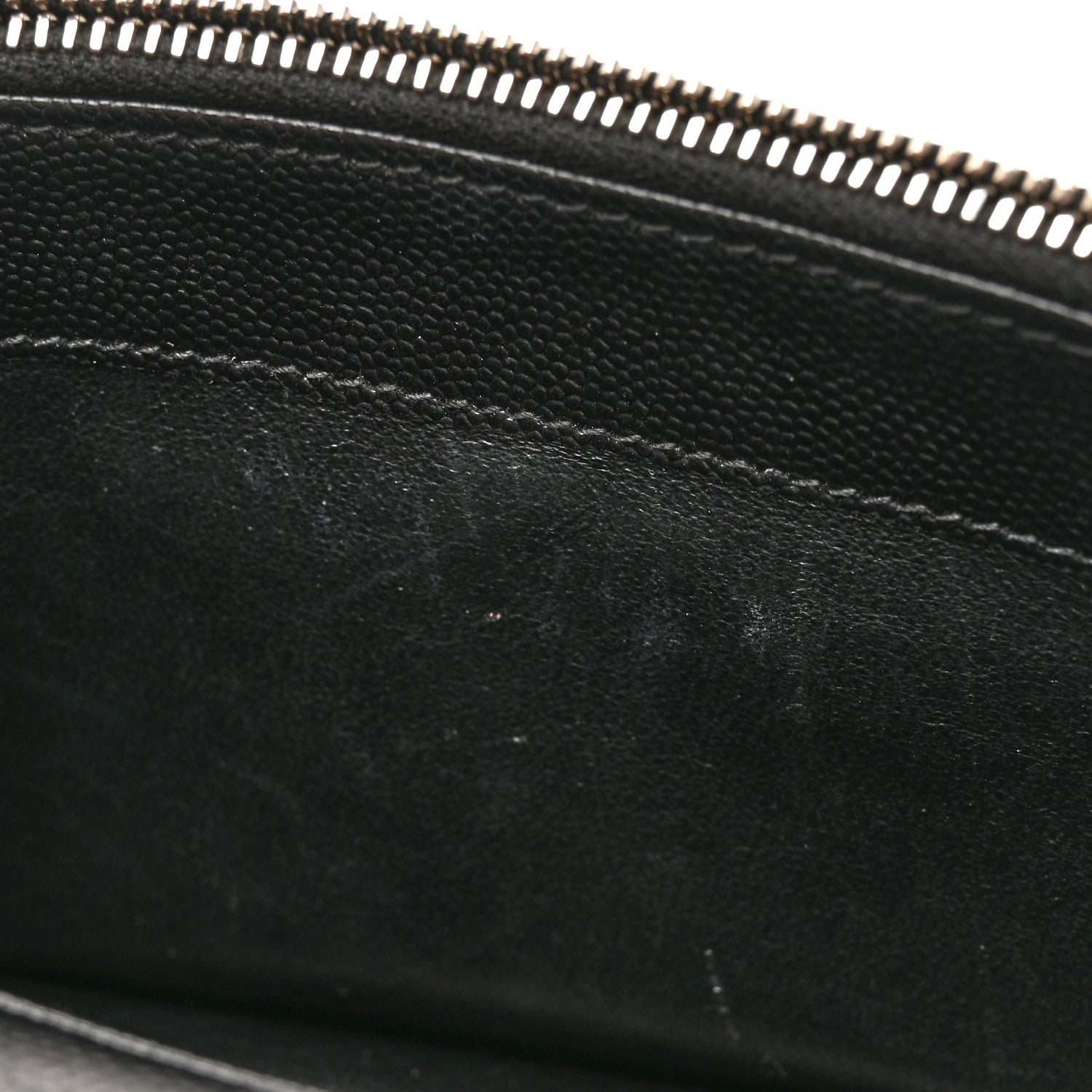 Saint Laurent Grain De Poudre Matelasse Chevron Monogram Envelope Chain Wallet Black 16 of 16