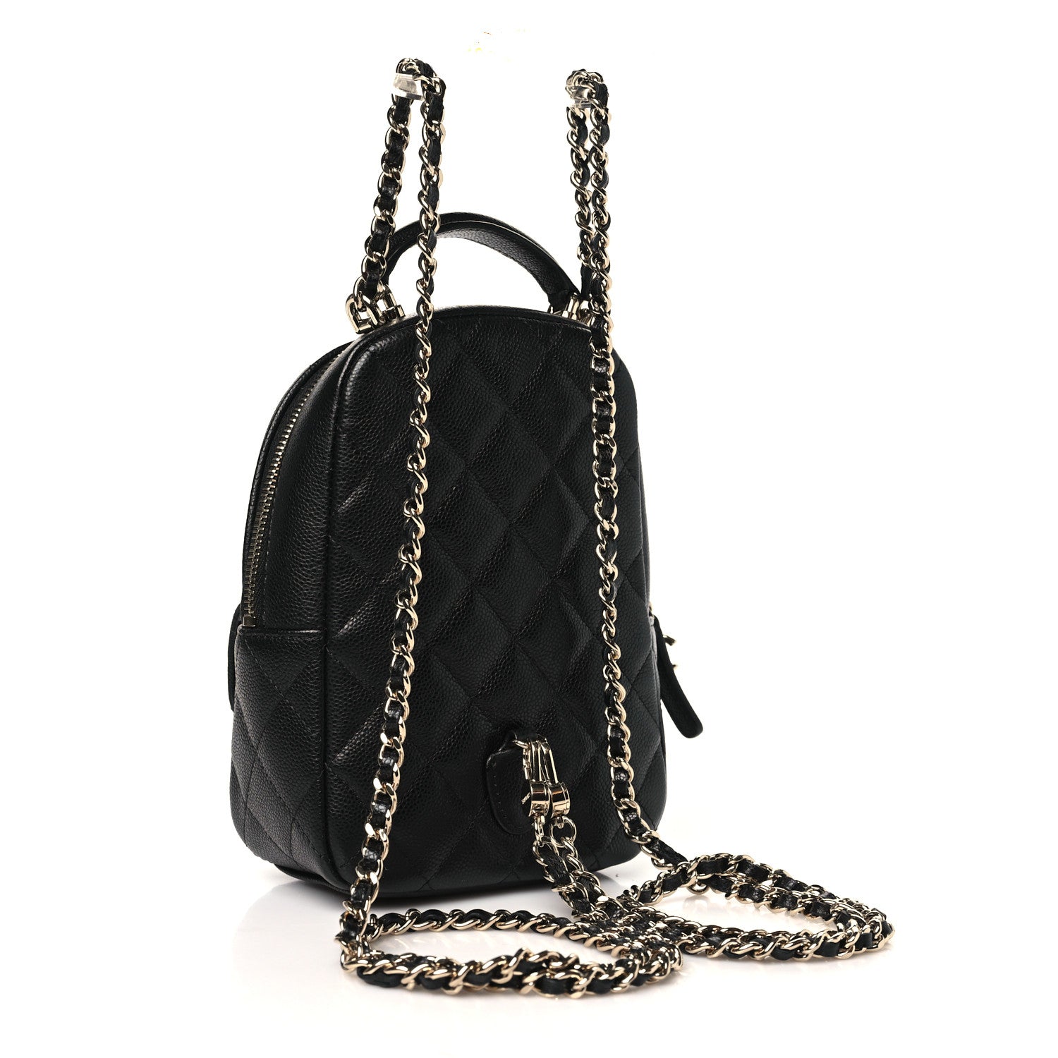 Chanel Caviar Quilted CC Mini Classic Backpack Black 3 of 11
