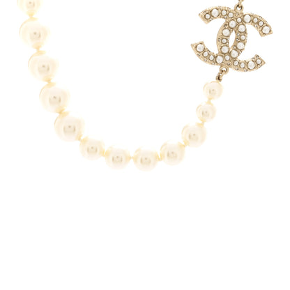 Chanel Pearl CC 100th Anniversary Necklace Light Gold 4 of 7