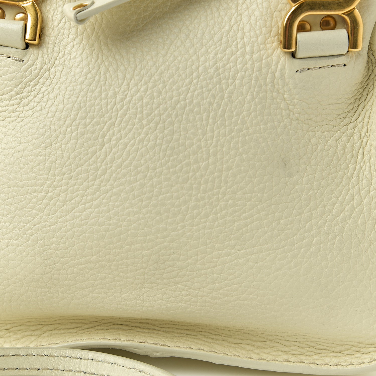 Chloe Shiny Small Grain Calfskin Mini Marcie Multi Fringe Satchel Natural White 9 of 12