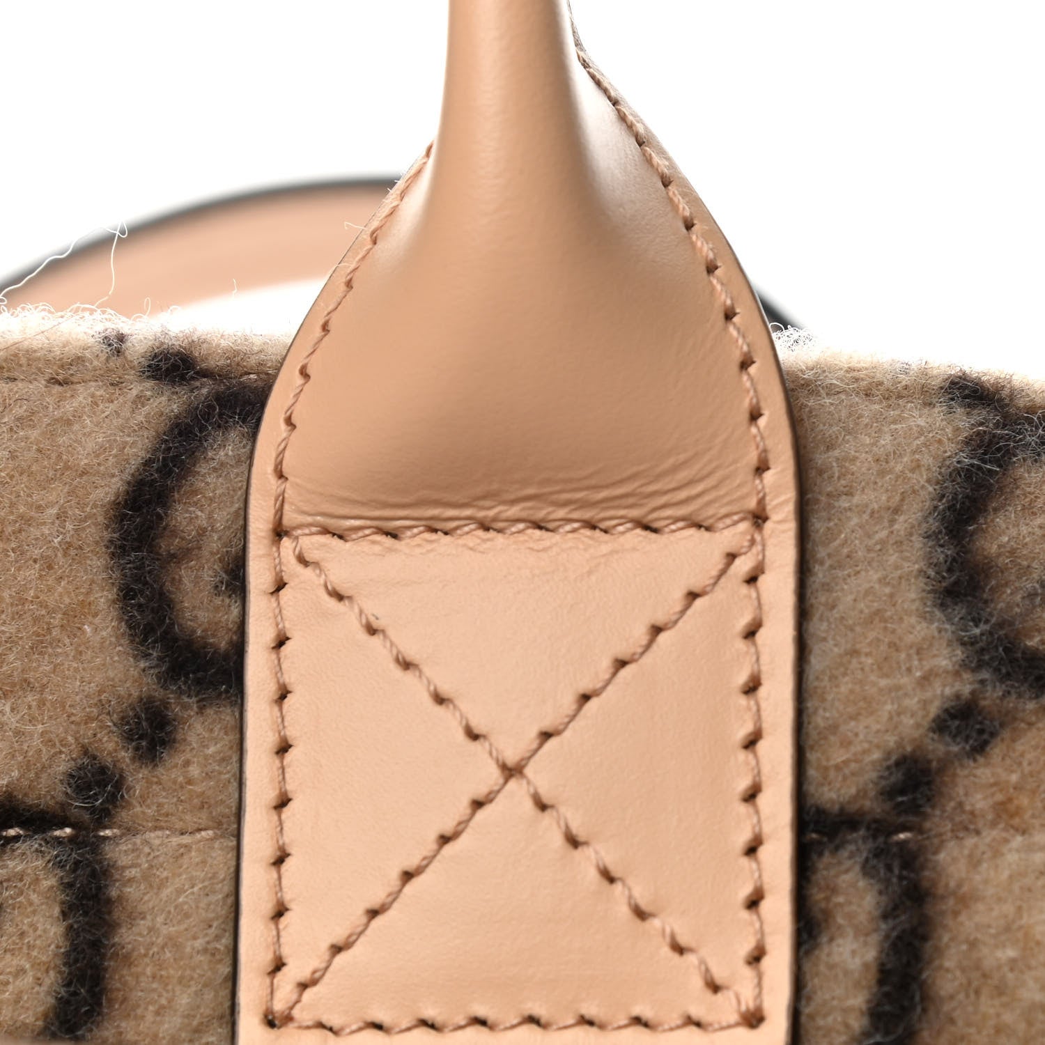 Gucci Covered Wool GG Monogram Childrens Tote Beige Ebony 11 of 12