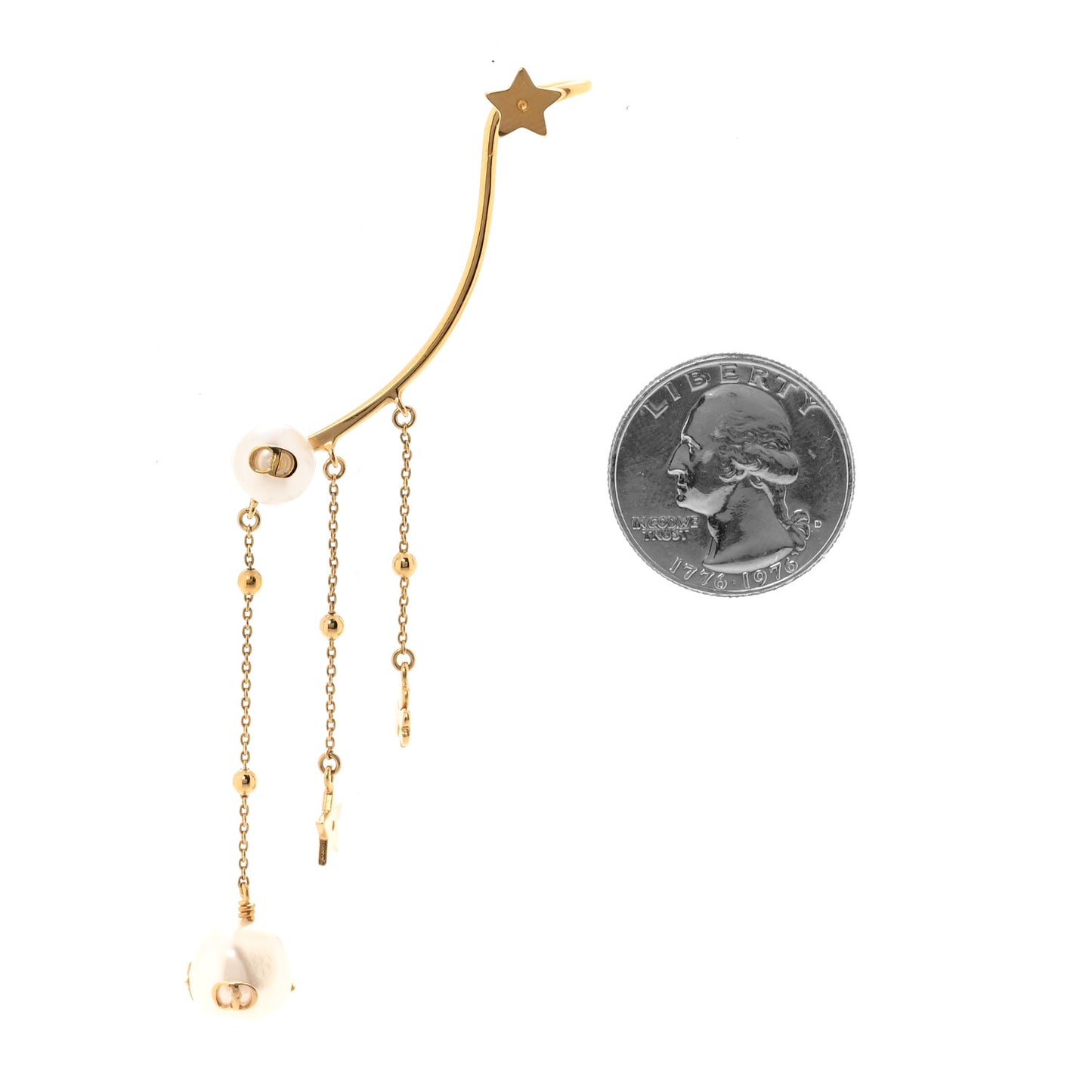 Pearl Perles De Desir Ear Cuff Gold White