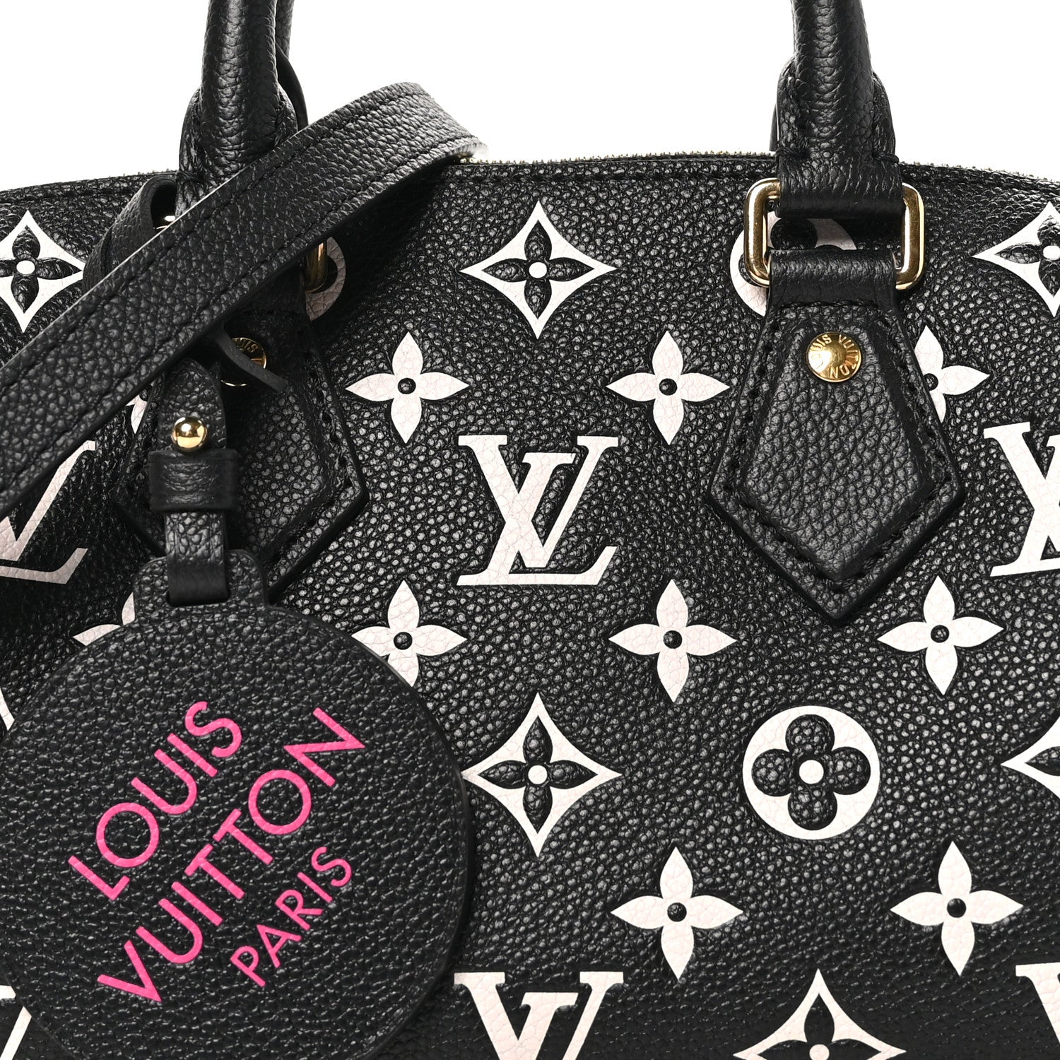 Louis Vuitton Empreinte Monogram Spring in the City Speedy Bandouliere 20 Black White Pink 7 of 9
