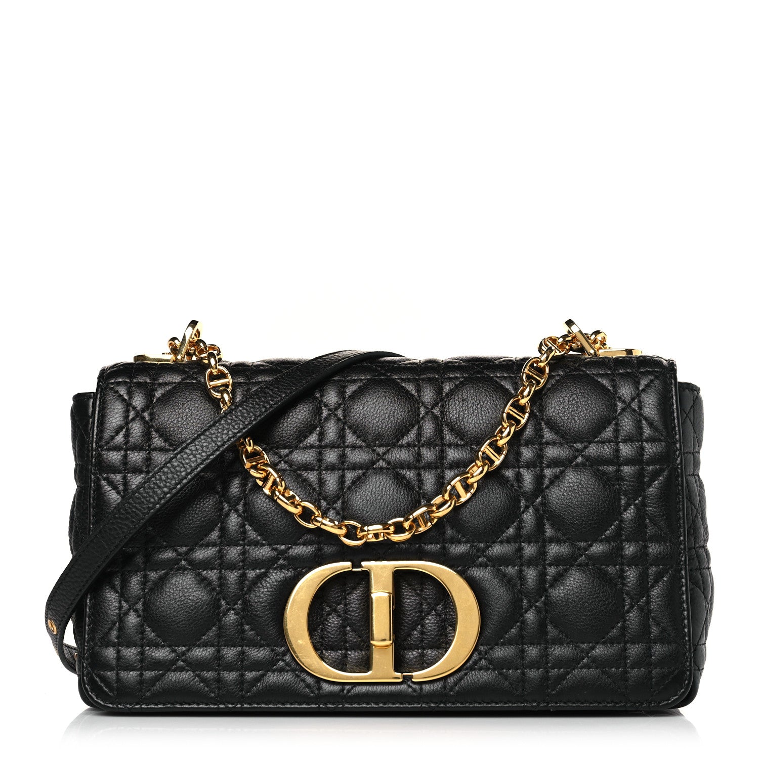 Christian Dior Calfskin Cannage Medium Caro Bag Black 1 of 9