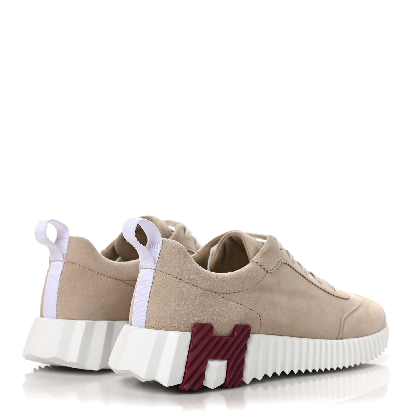 Goatskin Suede Goatskin Bouncing Sneakers 36 White Gomme