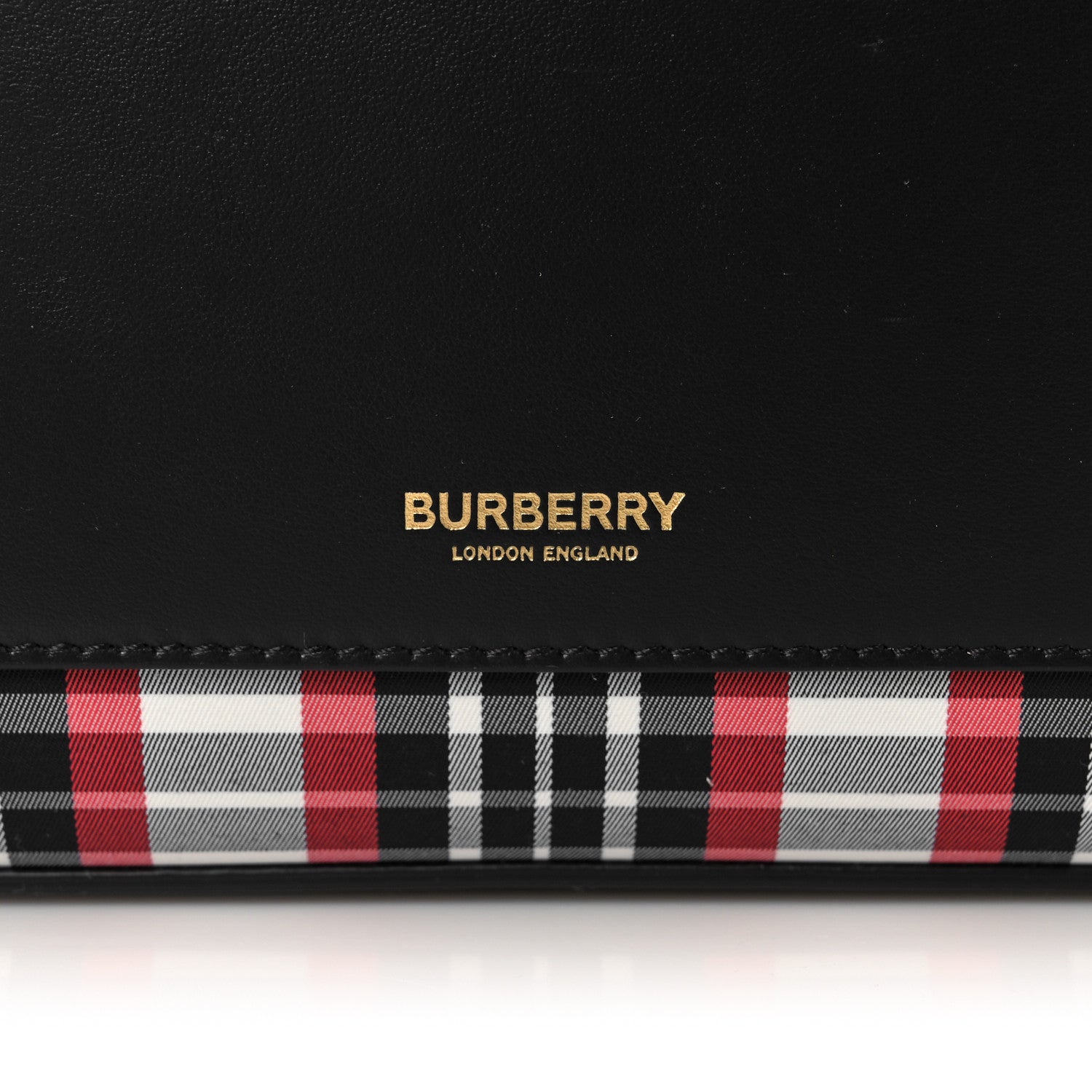 Burberry Calfskin Nylon Tartan Mini Pocket Bag Bright Red 7 of 11