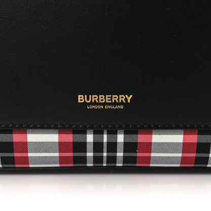 Burberry Calfskin Nylon Tartan Mini Pocket Bag Bright Red 7 of 11