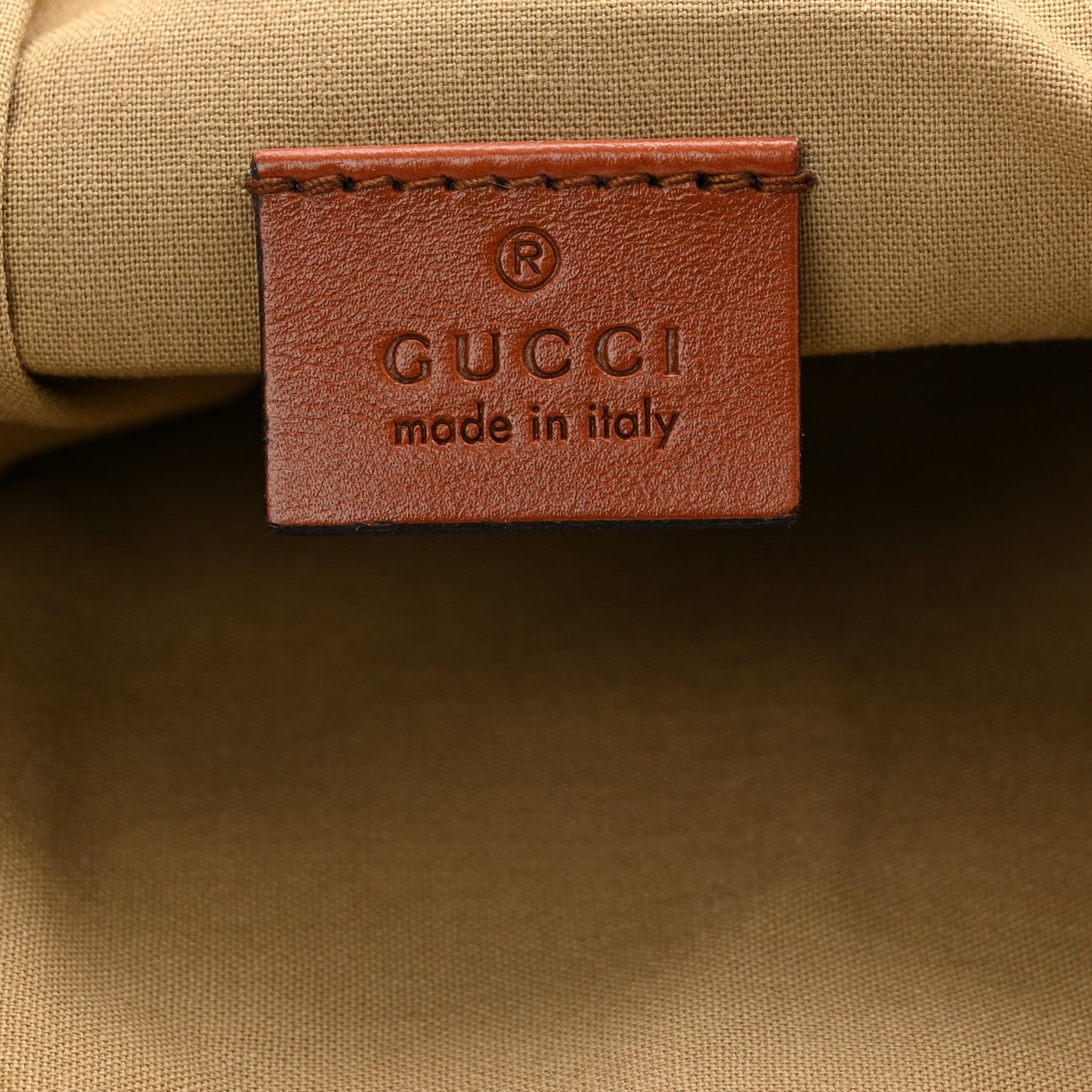 Vintage Canvas Web Belt Bag Sand Cuir