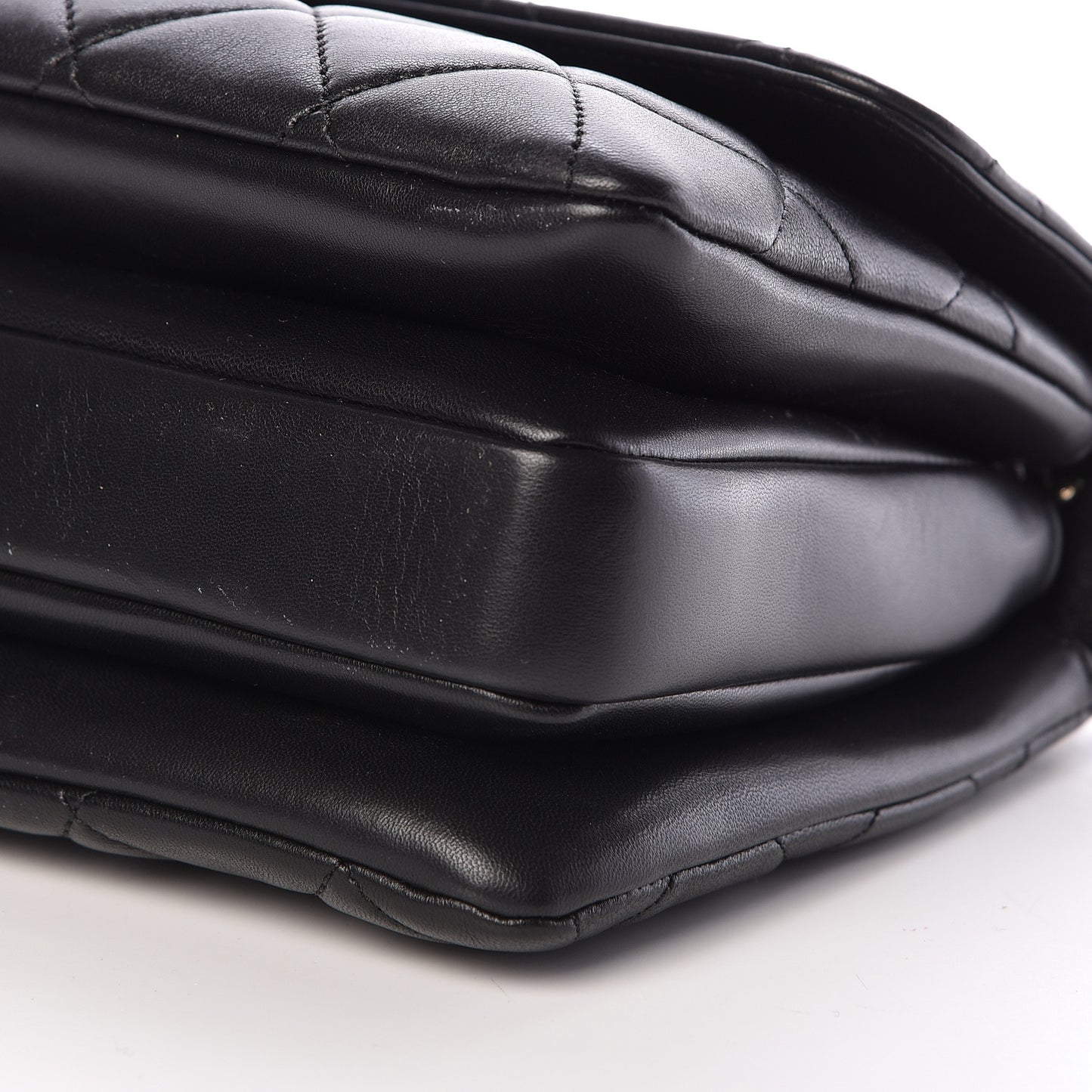 Lambskin Quilted Small Trendy CC Dual Handle Flap Bag Black
