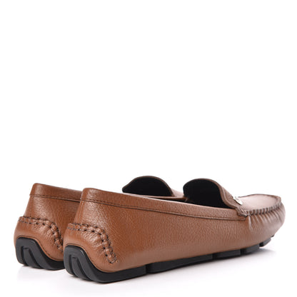 Gucci Cellarius Soft Interlocking G Womens Driver Loafers 37 Brown 4 of 9