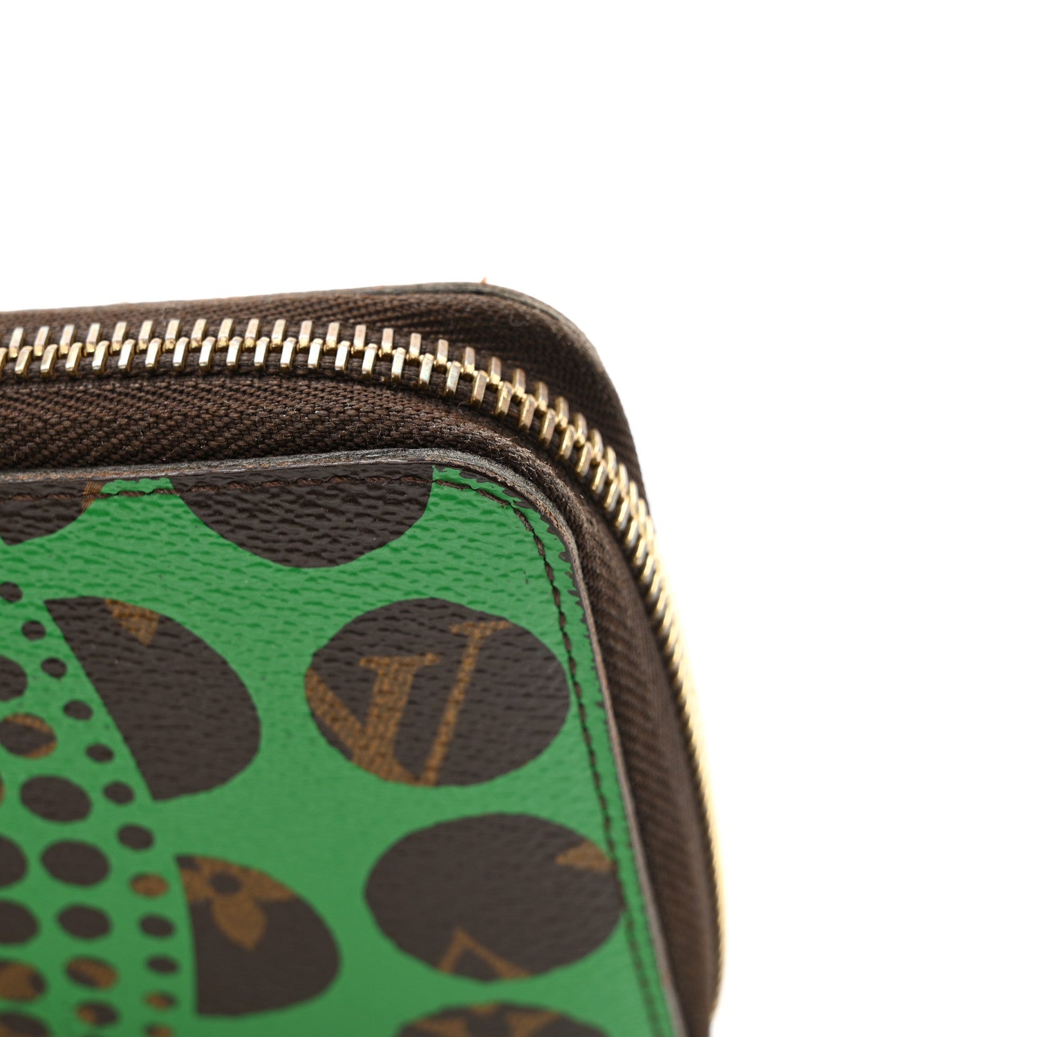 訪問着　フルセット　壺　螺鈿　左二つ巴紋　ゆーびガード　落款　躾糸付き　I0 Louis Vuitton Monogram Kusama Pumpkin Dots Zippy Wallet Green