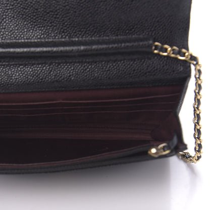 Chanel Caviar Quilted Wallet On Chain WOC Black 5 of 11