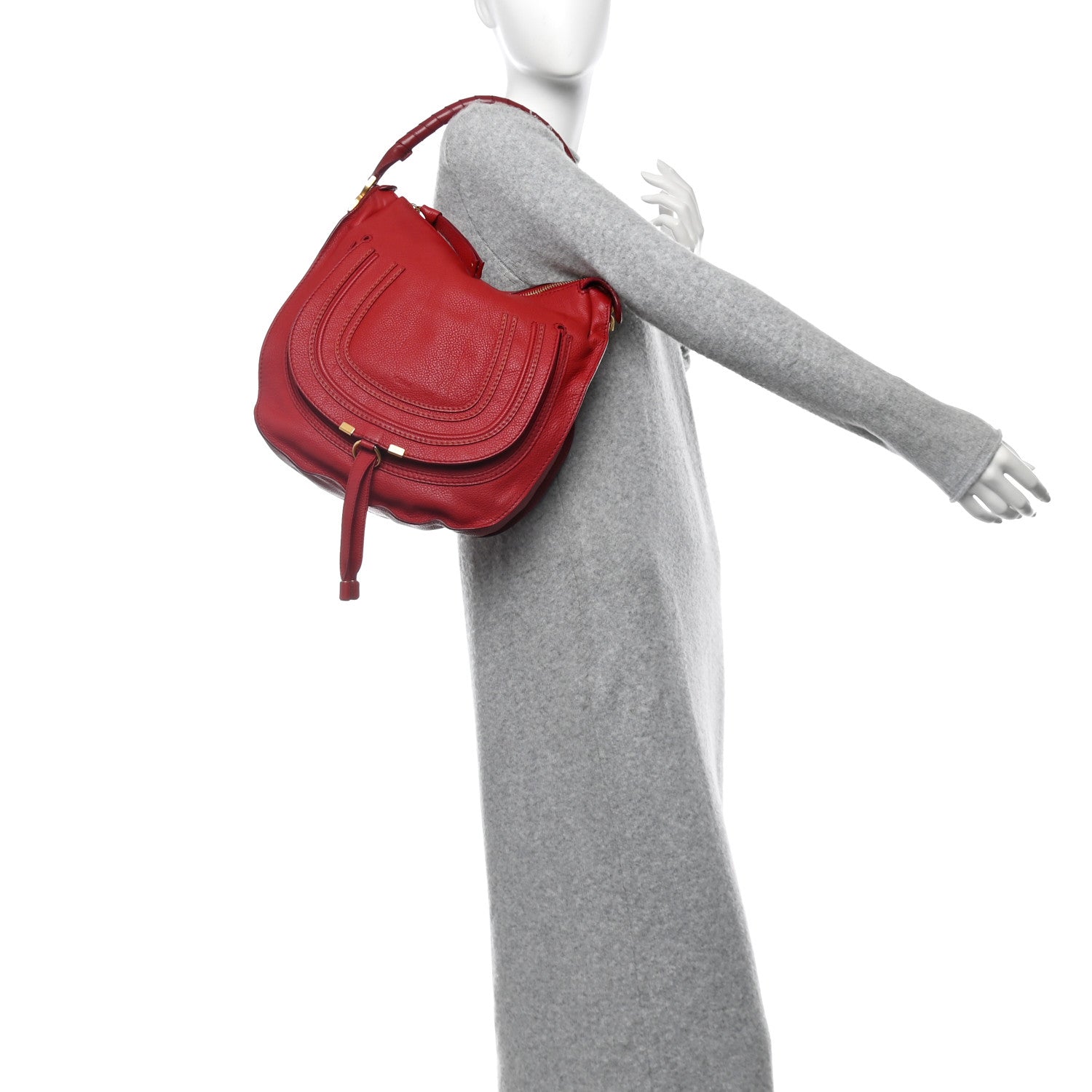 Chloe Calfskin Medium Marcie Hobo Garnet 2 of 11