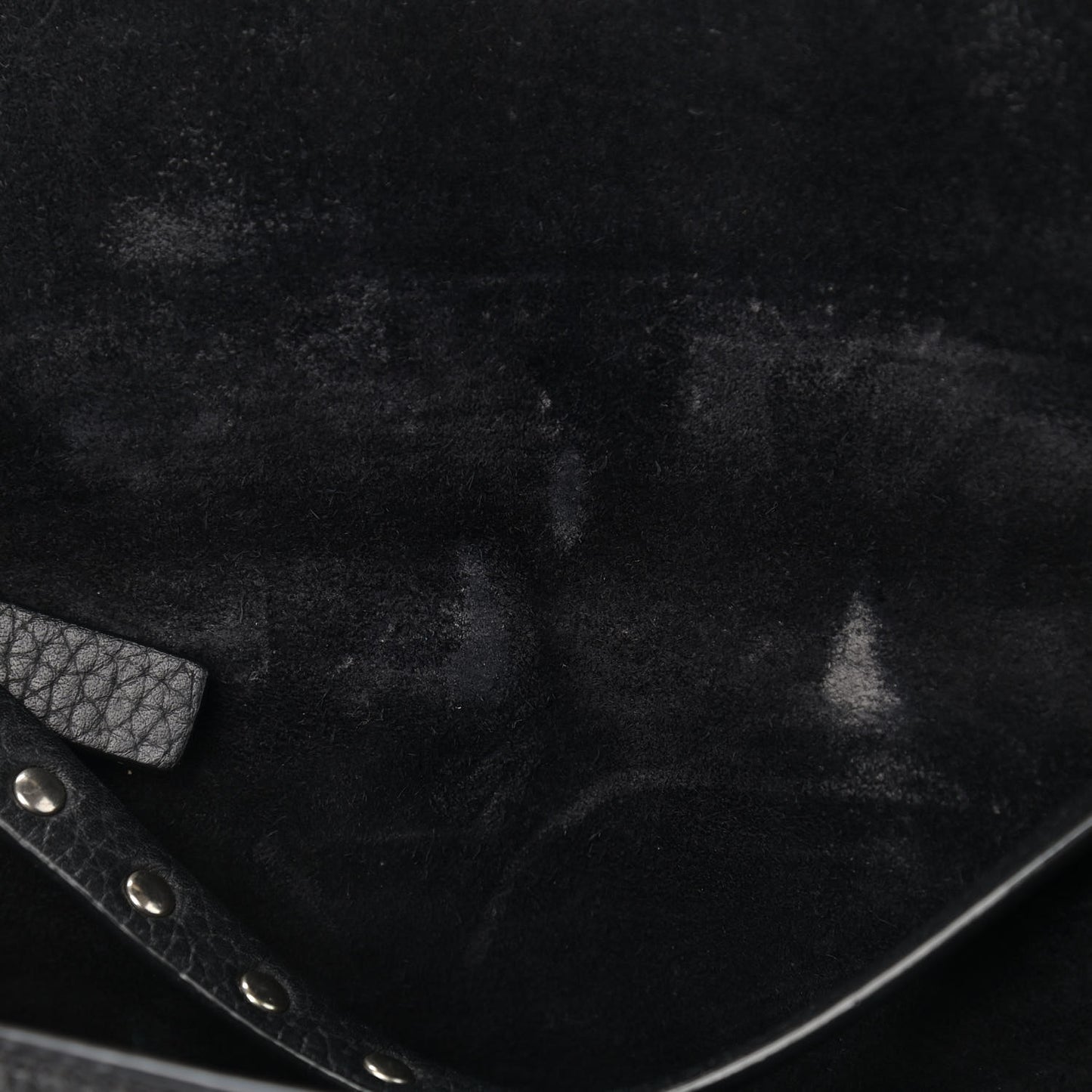 Pebbled Calfskin Medium Rockstud Flip Lock Crossbody Bag Black
