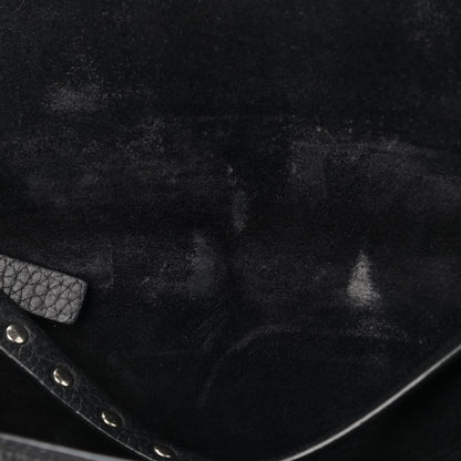 Valentino Garavani Pebbled Calfskin Medium Rockstud Flip Lock Crossbody Bag Black 10 of 11