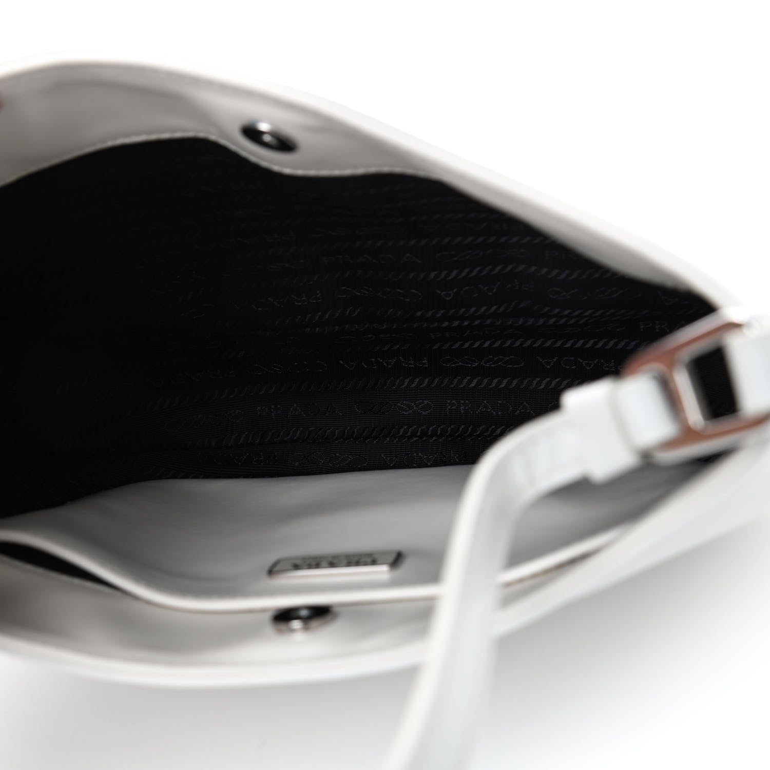 Prada Spazzolato Cleo Shoulder Bag White 4 of 4