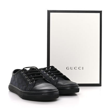 Gucci GG Monogram Calfskin Womens Low Top Sneakers 39 Piombo Black 9 of 9