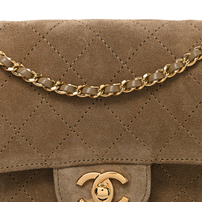Chanel Suede Calfskin Mini Souplissimo Maxi Flap Dark Beige 7 of 9