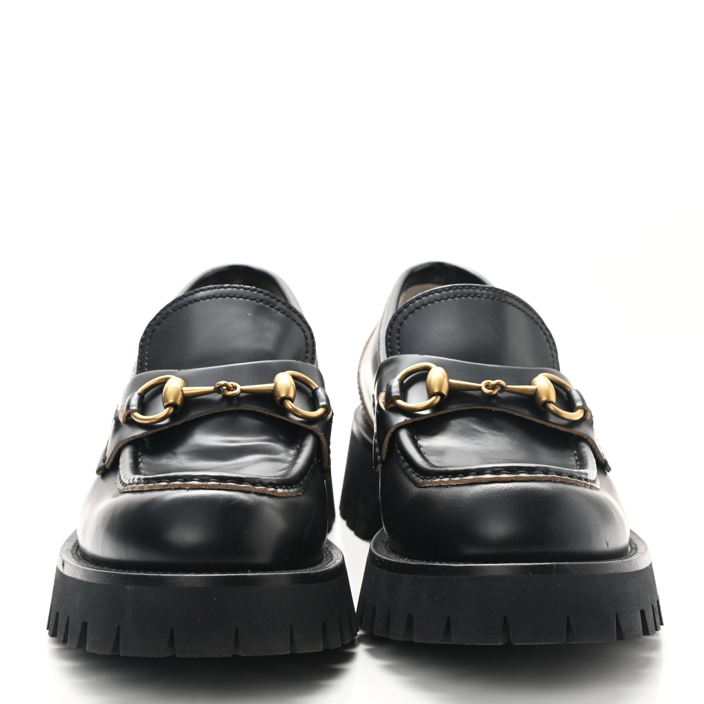 Cordovan Lux Womens Harald Horsebit 25mm Platform Loafers 38.5 Black