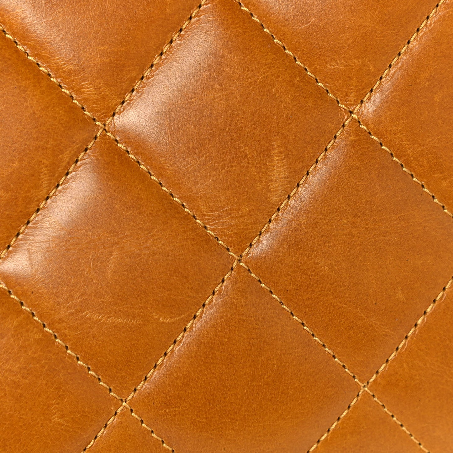 Glazed Calfskin Quilted Medium Perfect Edge Flap Yellow
