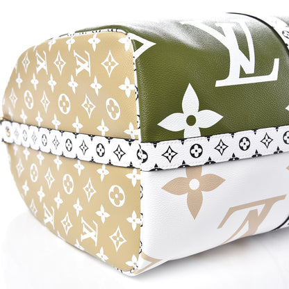 Louis Vuitton Monogram Giant Keepall Bandouliere 50 Kaki Beige 7 of 8