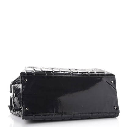 Chanel Vinyl Quilted Frozen Shopping Tote Black 4 of 10