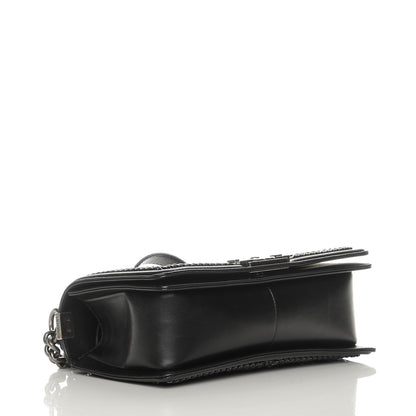 Chanel Calfskin Quilted Medium Boy Top Handle Flap Black 4 of 8