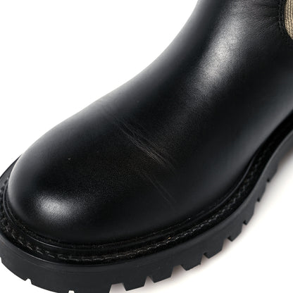 Christian Dior Technical Fabric Calfskin D-Major Boots 37.5 Taupe Black 9 of 12