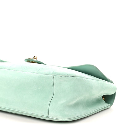 Chanel Suede Calfskin Small Souplissimo Maxi Flap Green 10 of 10